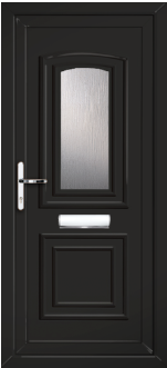 Balmoral One Classic Black uPVC door panel