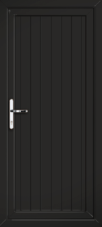 Cottage Style Black uPVC door panel