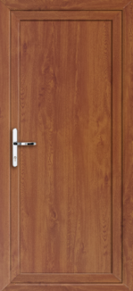 Full Flat Golden Oak uPVC door panel
