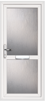 Fully Glazed With Midrail White uPVC door panel