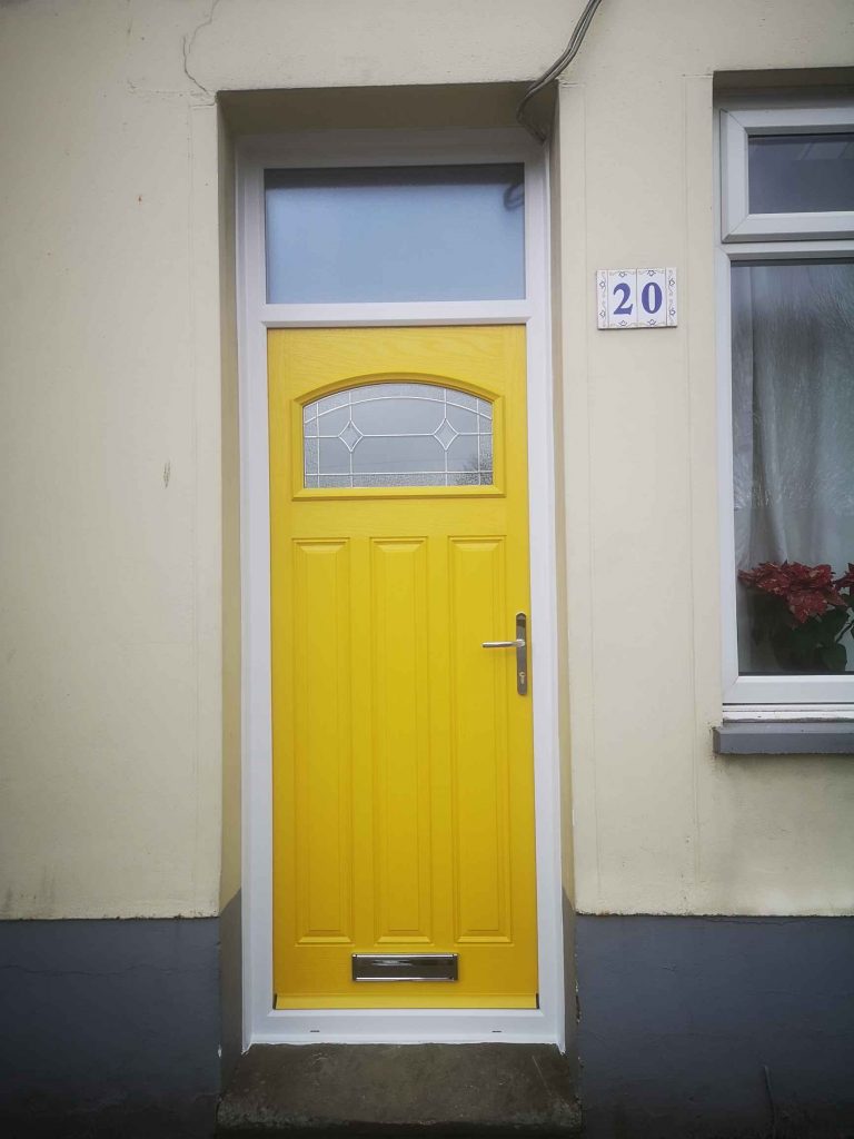 Yellow Craftsman Composite Door