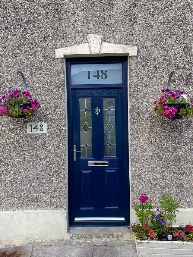 Steel blue composite door