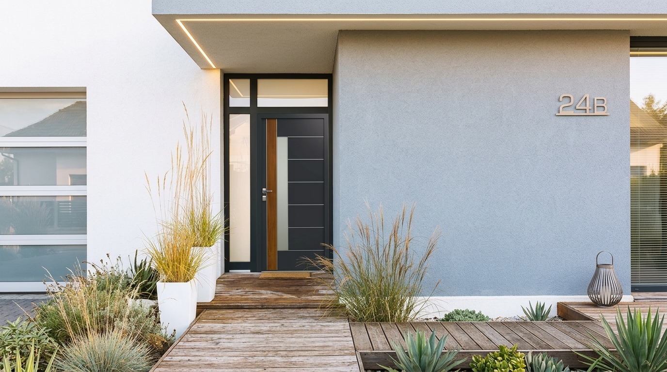 Gerda steel entrance door detail
