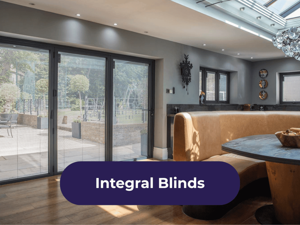 Integral blind build into the glass for windows and doors, in Pembrokeshire