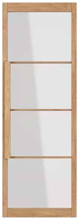 OTIF TENZO single door featuring satin or frosted glazing