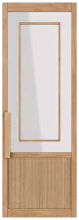 OTIF TENZO single door with a solid lower panel and glazed upper section