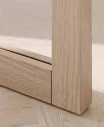 Caramel-toned wood finish