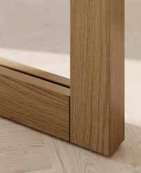 Chocolate-toned wood finish