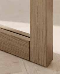 Natural oak wood finish